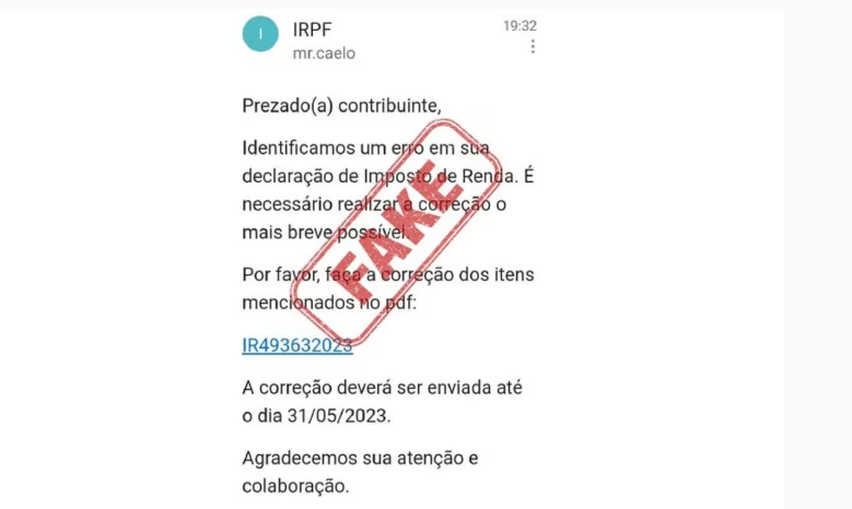 ALERTA: Não caia no golpe do Imposto de Renda por email