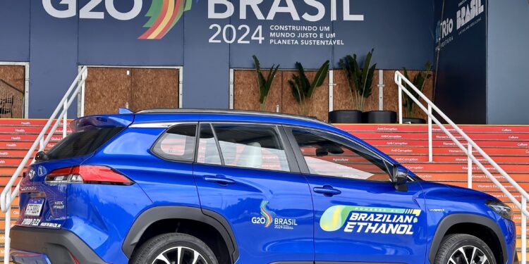 Toyota do Brasil demonstra benefícios da tecnologia híbrida flex durante o G20