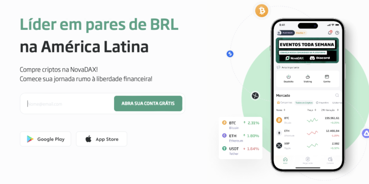 NovaDAX inclui novas moedas e lança campanha de ETH gratuito