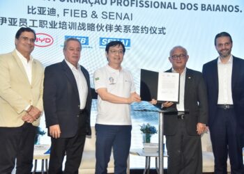 SENAI e BYD Auto do Brasil assinam acordo de cooperação para projetos nas áreas educacional, tecnológica e científica