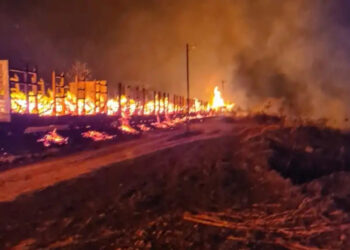 Vale enfrenta um incêndio em um trem de carga na Estrada de Ferro Vitória-Minas (EFVM)