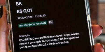 O Idec apresentou uma representação contra a campanha ‘Pix de 1 centavo’ do Burger King