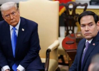 Donald Trump e o secretário de Estado, Marco Rubio: Casa Branca aumentou a influência em todo tipo de assunto das relações internacionais