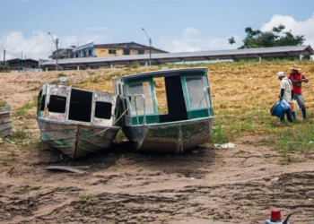 A Amazônia registrou uma perda de 3,6% da água de rios e lagos em 2024, de acordo com um relatório