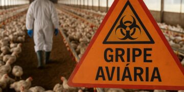 A gripe aviária representa um risco para as exportações e pode resultar em um prejuízo de US$ 1 bilhão