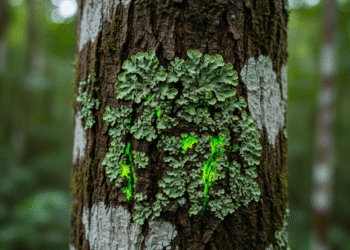 A Mata Atlântica exibe liquens que emitem luz própria no escuro