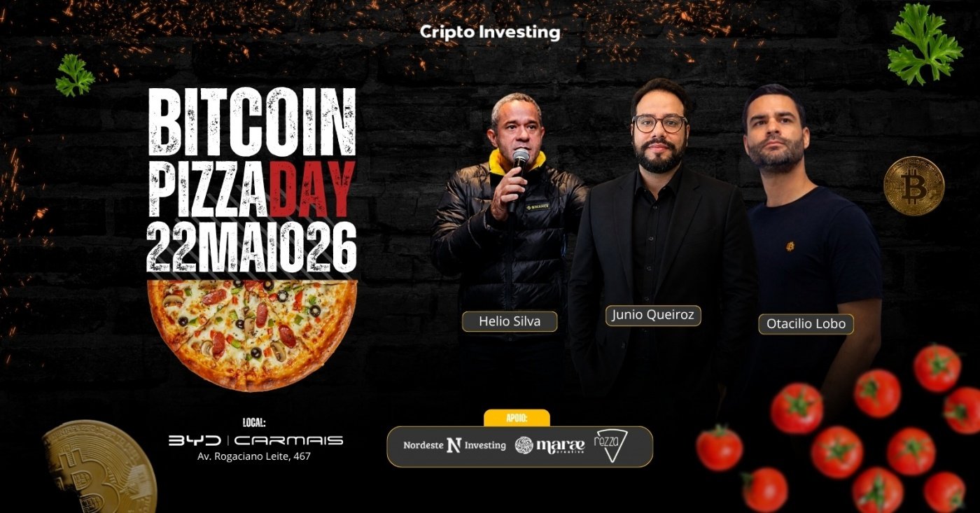 Bitcoin Pizza Day relembra primeira compra com criptomoeda e será celebrado em Fortaleza